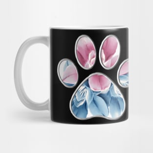 Paw with Flower Background Mug